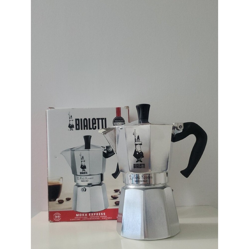 NIB 6 Cups Lg BIALETTI Moka Express Coffee Maker Greca Pot 9.1oz Italy